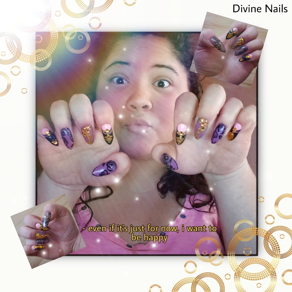 Press on nails "Roses Are Gold Too" - Picture 3 of 6